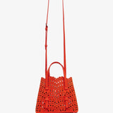 Mina 20 vienne orange suede tote bag