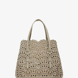 Mina 25 vienne greige suede tote bag