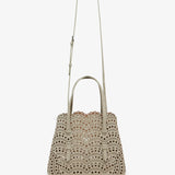 Mina 25 vienne greige suede tote bag