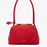 Le Bouledogue Small red suede bag