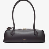 Le Teckel Medium brown smooth leather bag