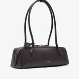 Le Teckel Medium brown smooth leather bag