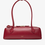 Le Teckel Medium red smooth leather bag