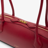 Le Teckel Medium red smooth leather bag