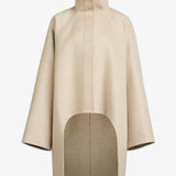 Beige double face cashmere coat