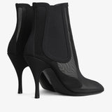 Transparent mesh chelsea boots
