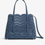 Mina 25 blue suede tote bag