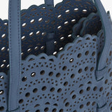 Mina 25 blue suede tote bag
