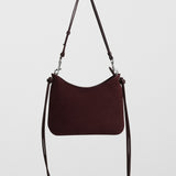 Gig small oxblood suede shoulder bag