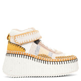 Nama platform light brown mesh sneakers