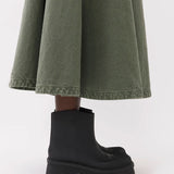 Raina black rubber rain boots