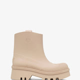 Raina beige rubber rain boots
