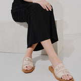 Woody beige slide sandals