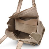 Mony medium beige canvas tote bag