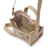 Mony small beige leather tote bag