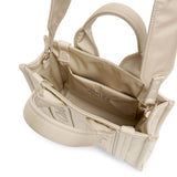 Woody small ivory nylon tote bag