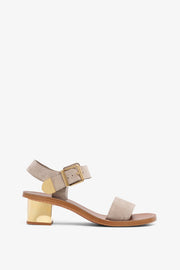 Rebecca greige suede sandals