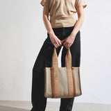 Woody medium beige canvas bag