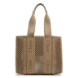 Woody medium brown leather bag