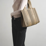 Woody medium brown leather bag