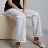 Marcie off white leather ballerina strap