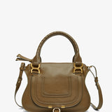 Marcie dark khaki leather tote bag