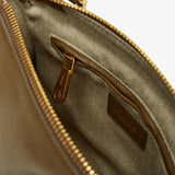 Marcie dark khaki leather tote bag