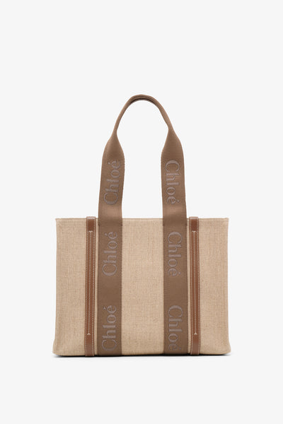 Woody dark brown medium tote bag