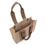 Woody dark brown medium tote bag