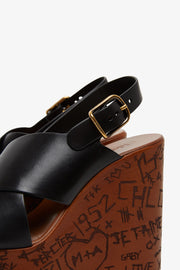 Maximi black cork wedges