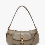 The 99 grey leather shoulder bag