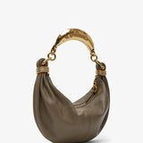 Small grey bracelet hobo bag