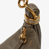 Small grey bracelet hobo bag