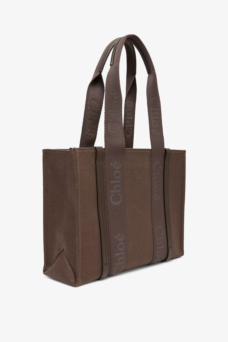 Woody brown medium tote bag