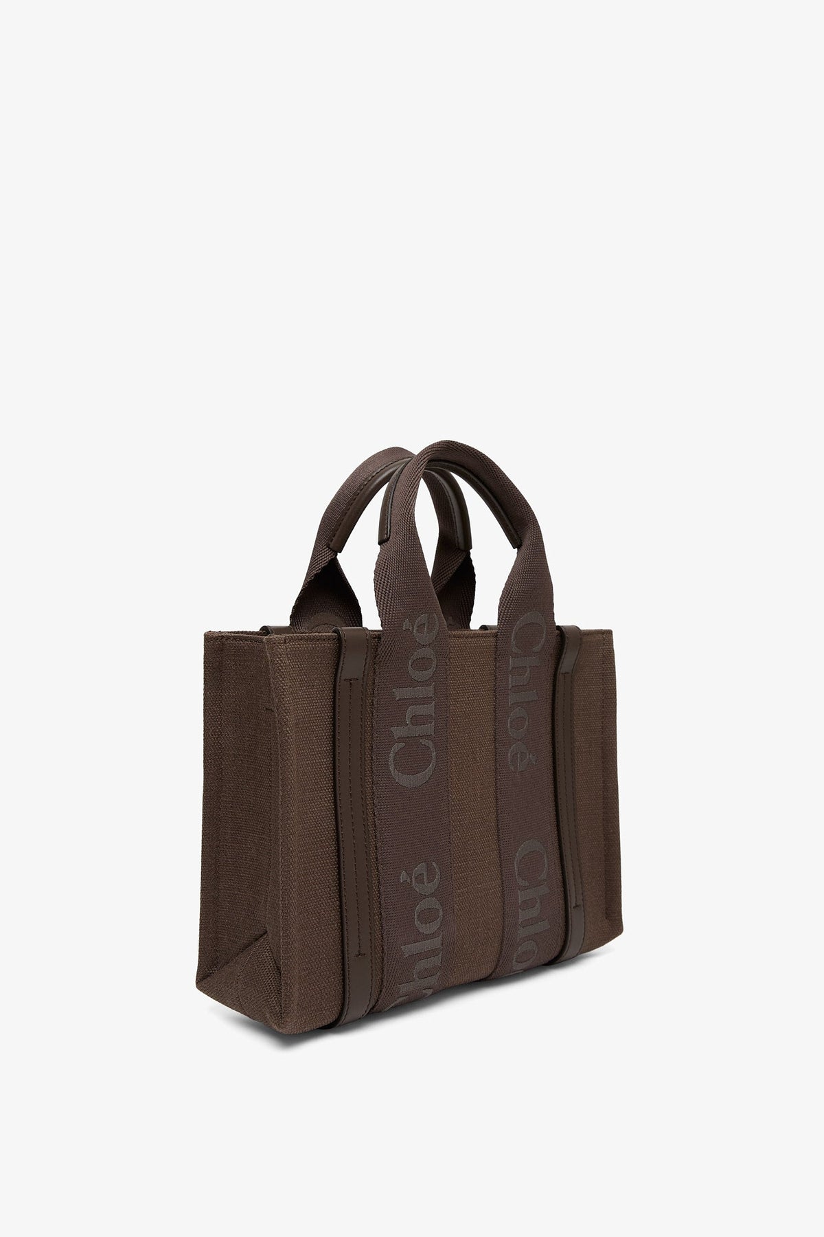 Shop Chloé Woody Brown Small Tote Bag