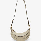 Banana beige leather crossbody bag
