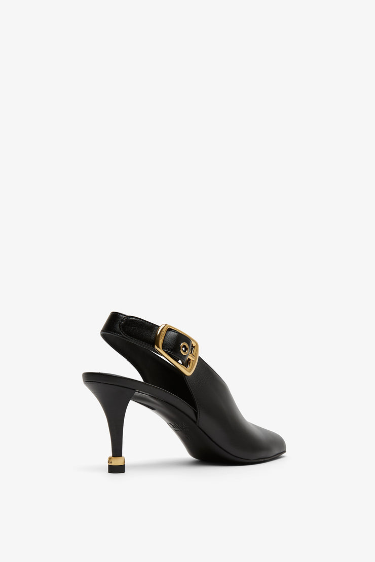 Andrea black slingback pumps