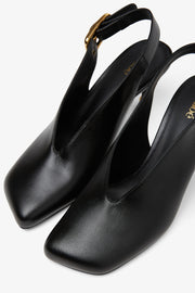 Andrea black slingback pumps