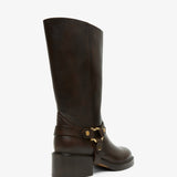 Dakota dark brown leather boots