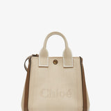 Carry small beige tote bag
