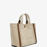 Carry small beige tote bag