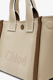 Carry small beige tote bag