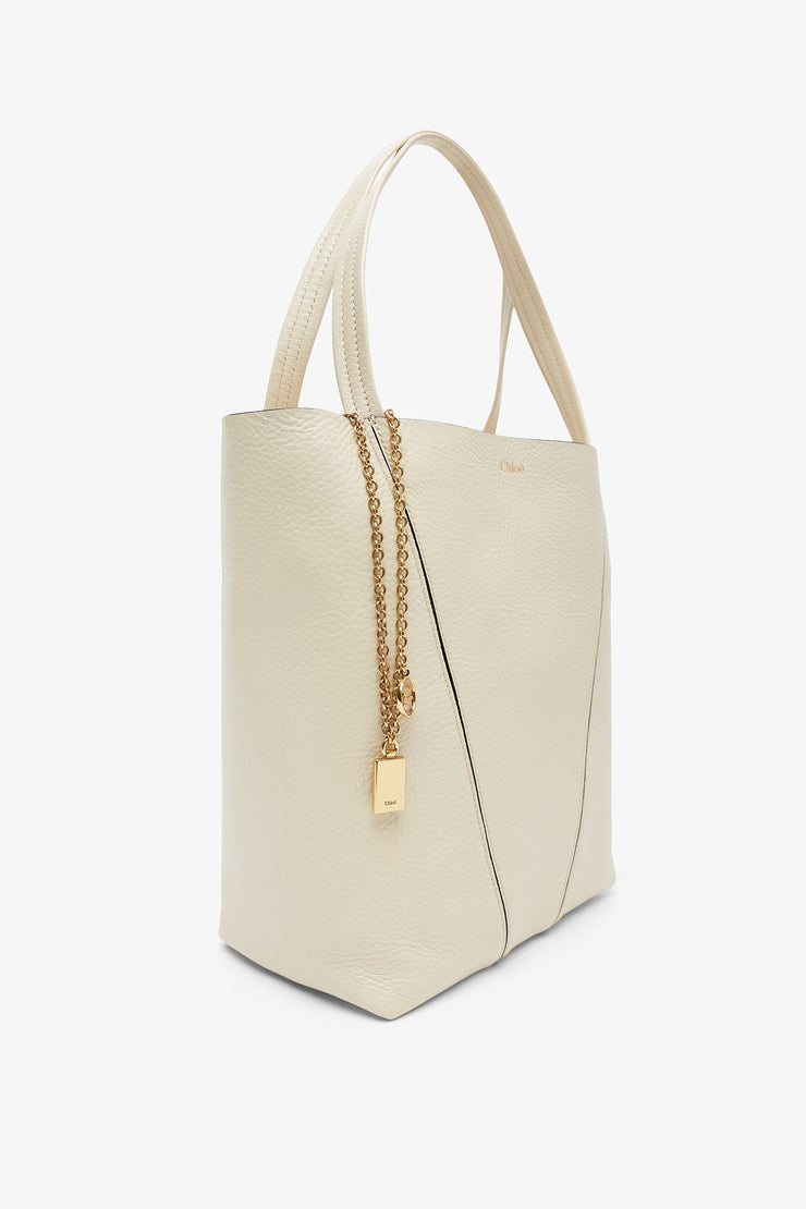 Chloe Spin small beige tote bag