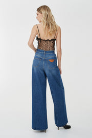 High-rise wide leg jeans