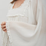 Fluid silk crepon mini dress