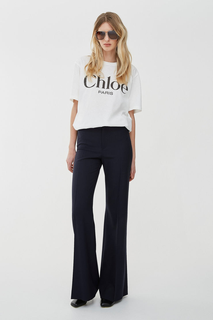 Flared tailored trousers