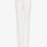 Straight cotton canvas trousers
