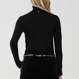 Fitted wool knit turtleneck