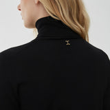 Fitted wool knit turtleneck