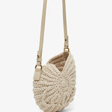 Sea Treasures ivory crochet cross body bag
